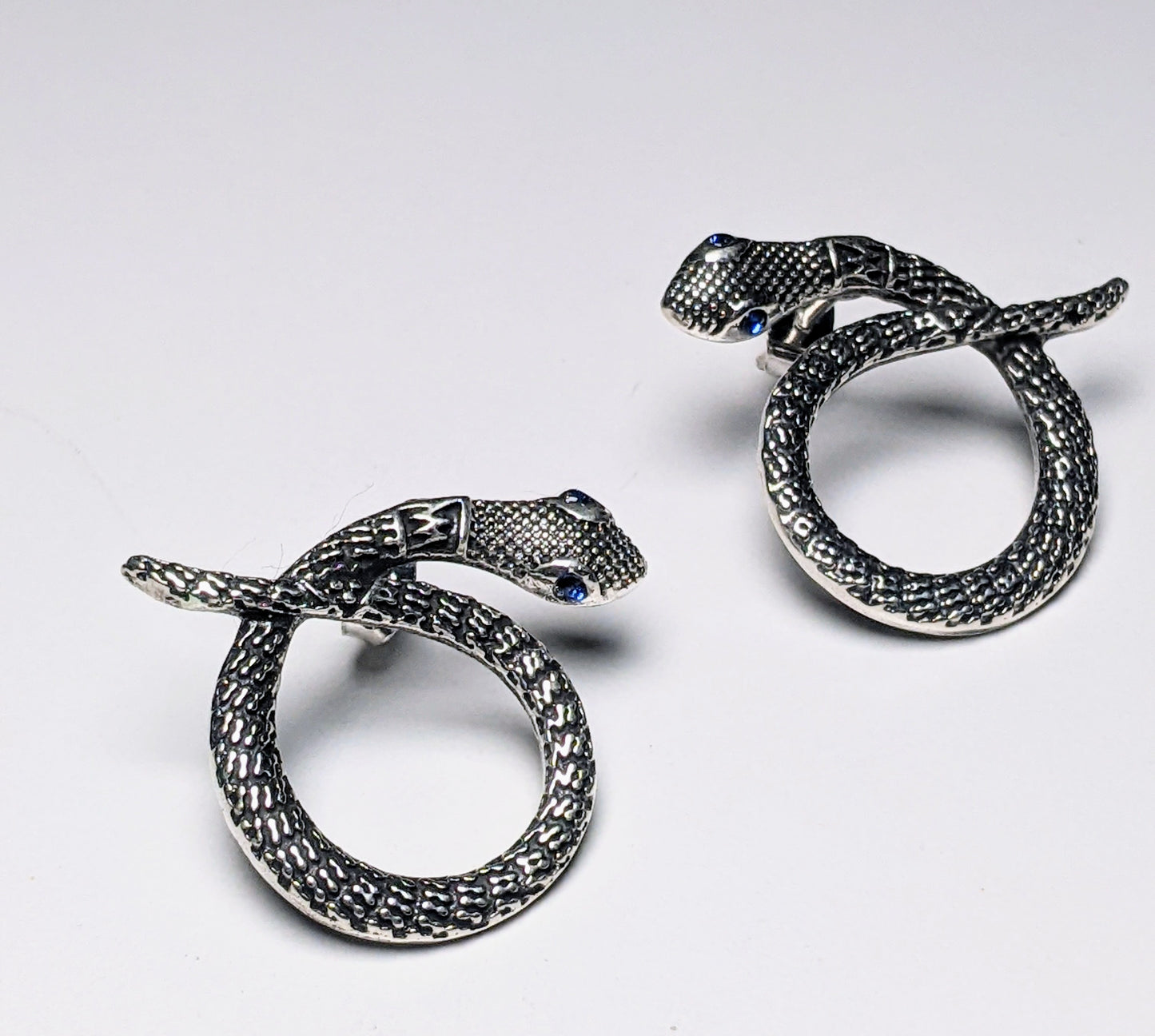 The Silver Snake Earrings