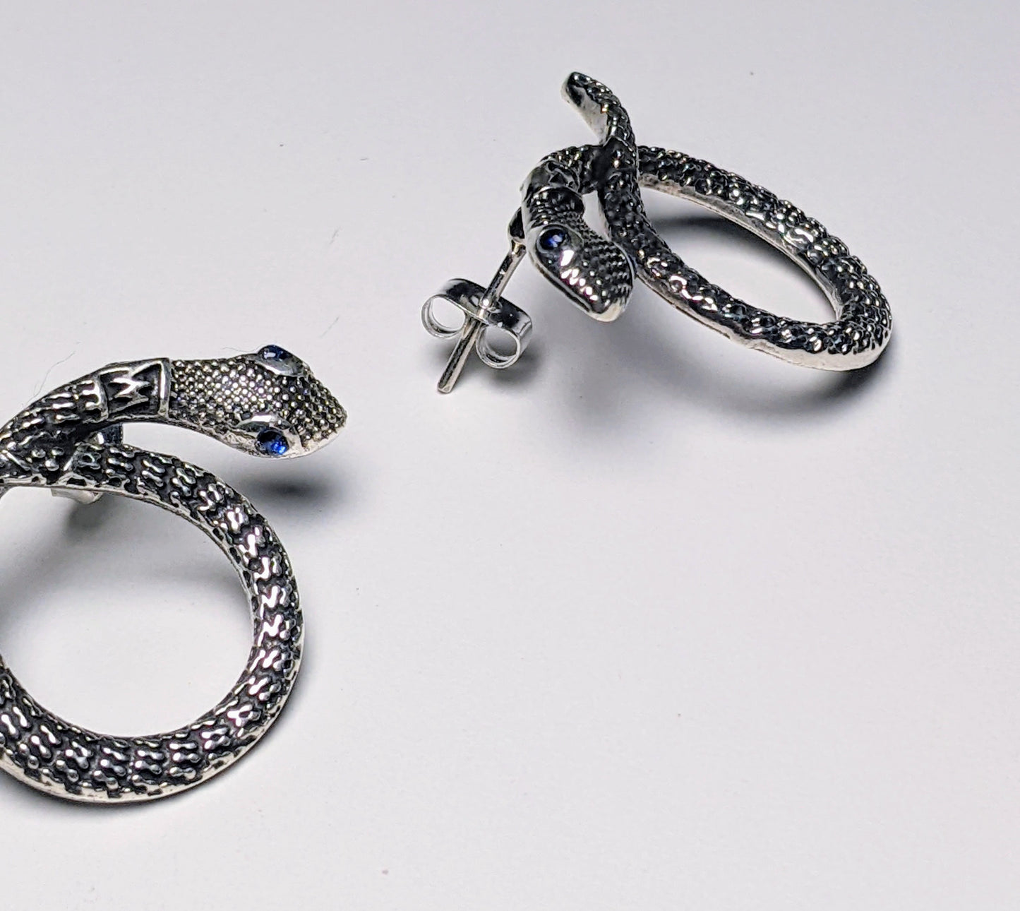 The Silver Snake Earrings
