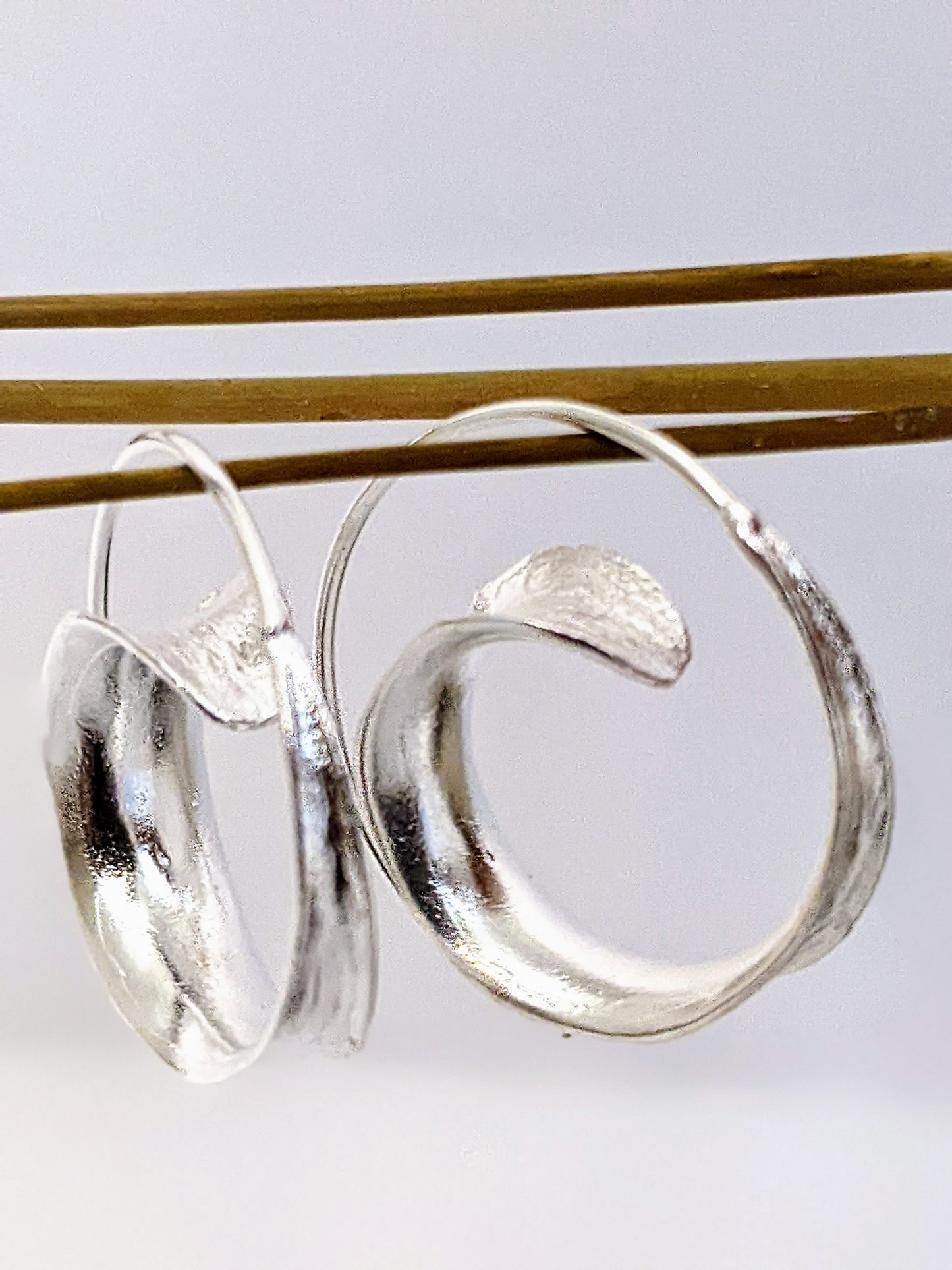 Spiral Brushed Hoop