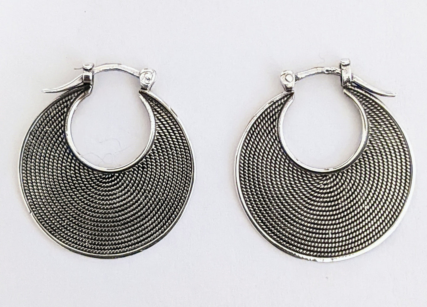 Disk Hoop Earrings