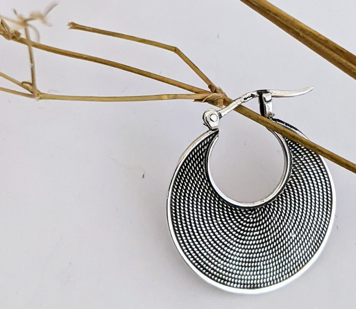 Disk Hoop Earrings