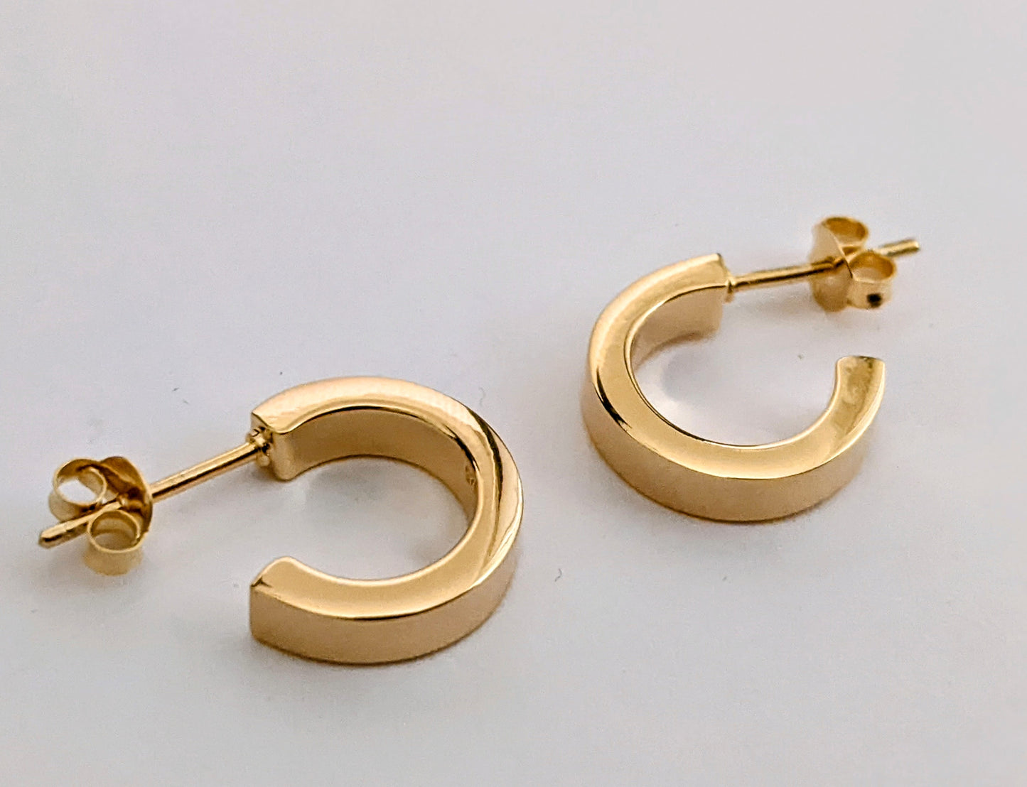 Mini Wide Gold Hoop