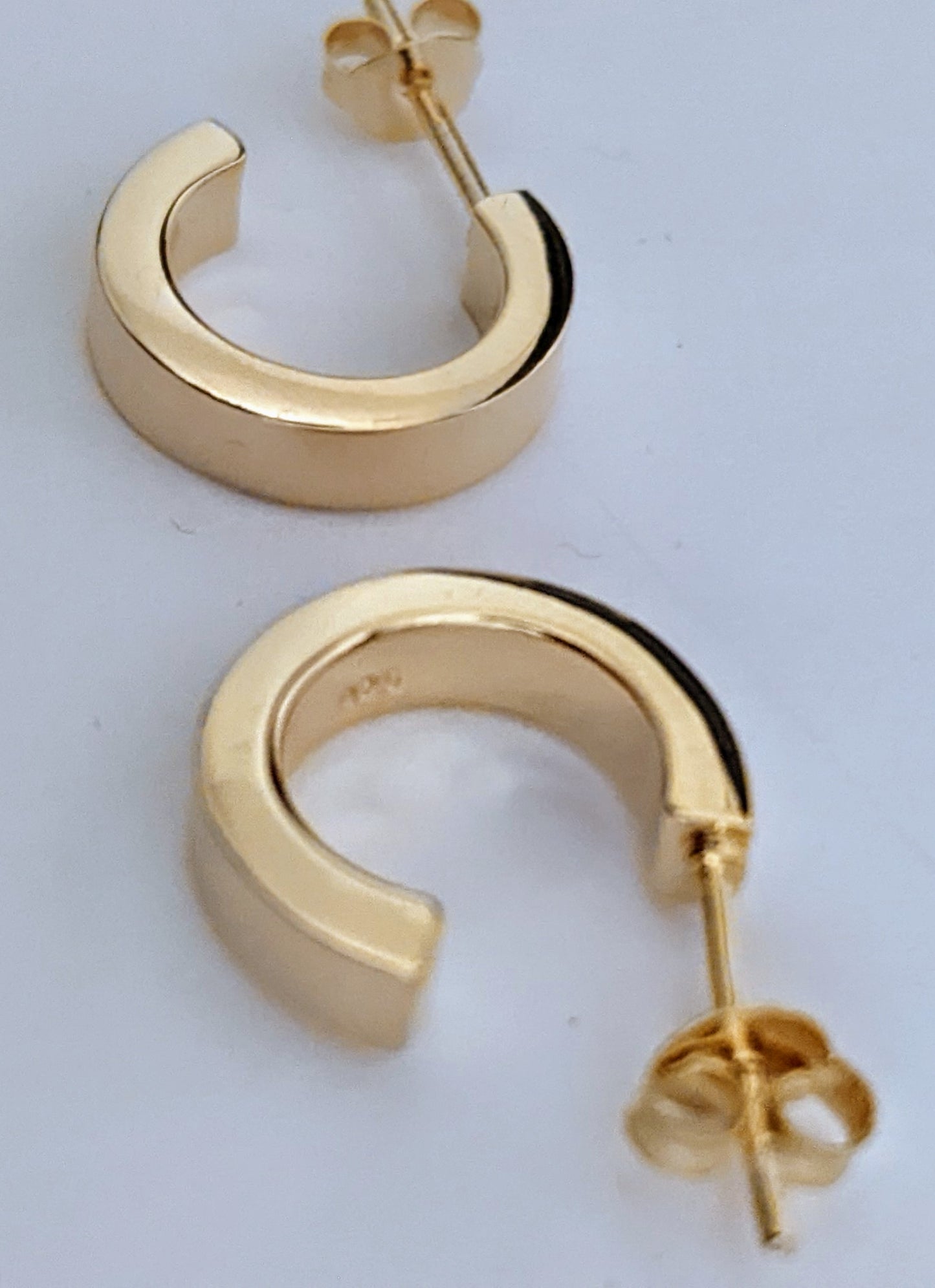 Mini Wide Gold Hoop