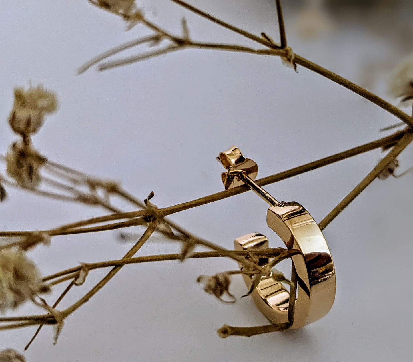 Mini Wide Gold Hoop