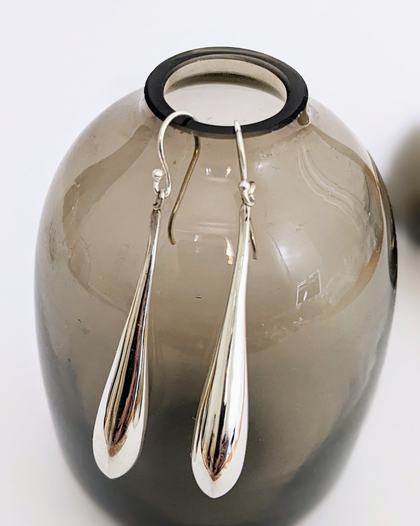 Caramel Silver Drop earring