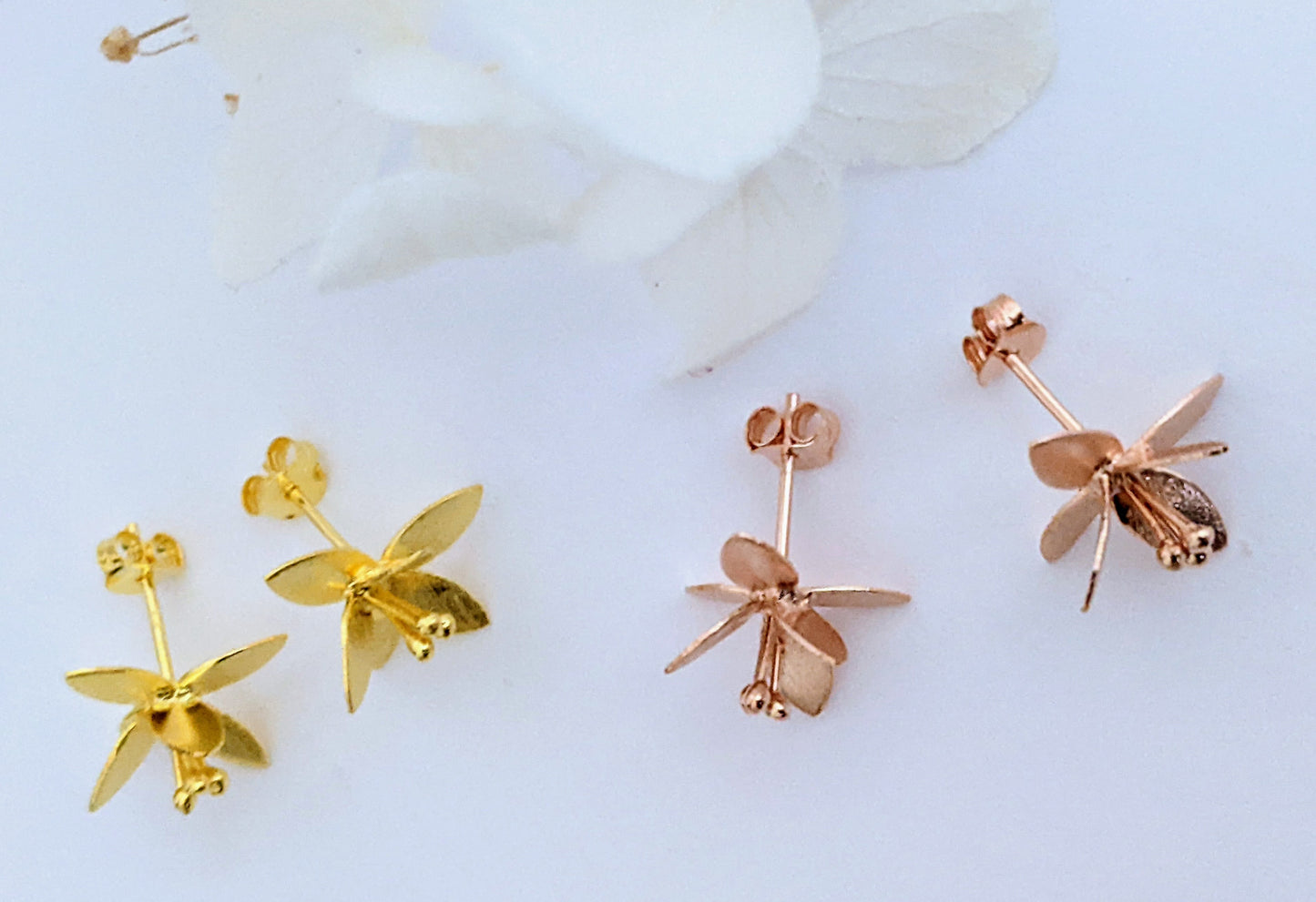 Gold Plated Lily Stud