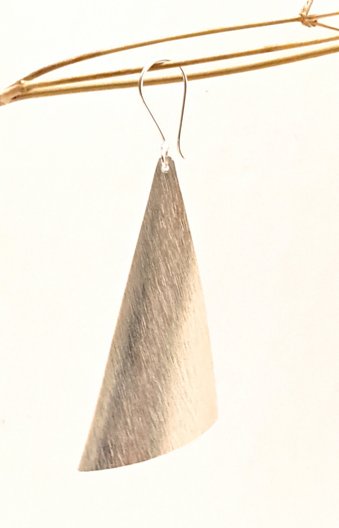 Brushed Triangle Earrings