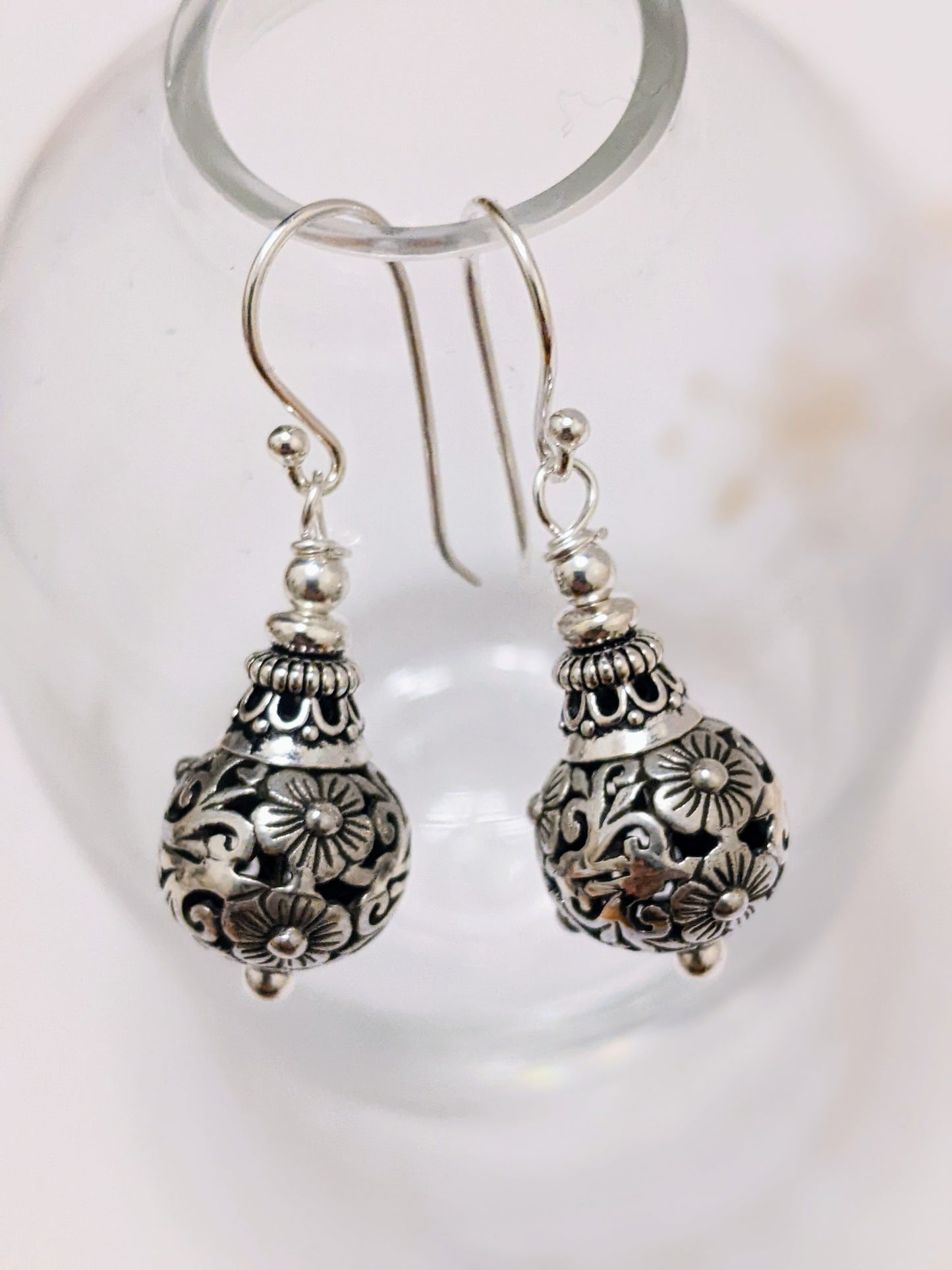 Floral Sphere Earrings
