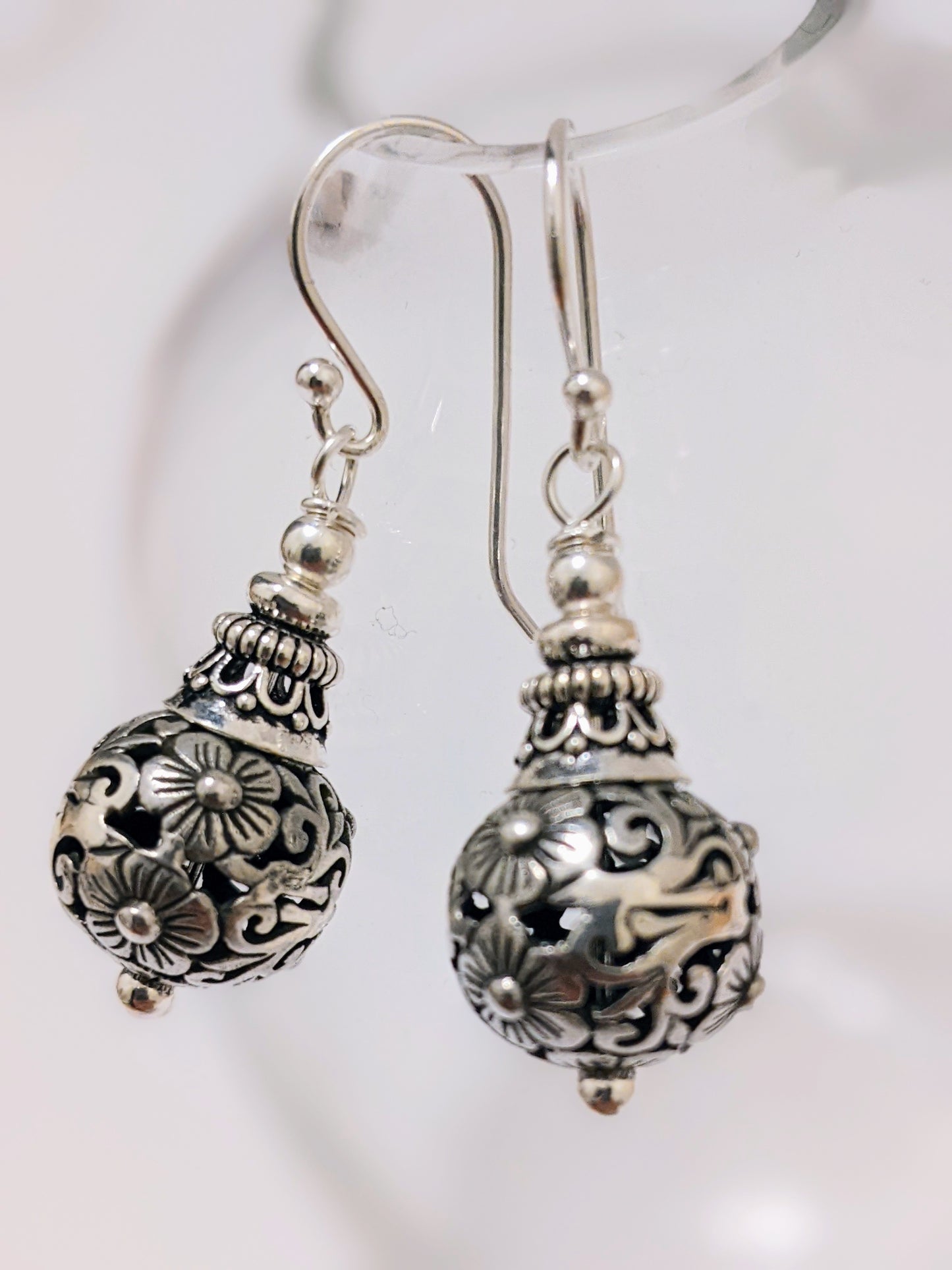 Floral Sphere Earrings