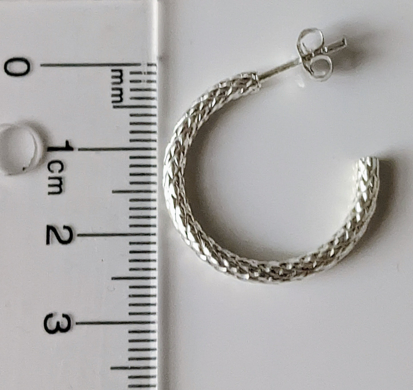 Silver Scale Hoop Earring