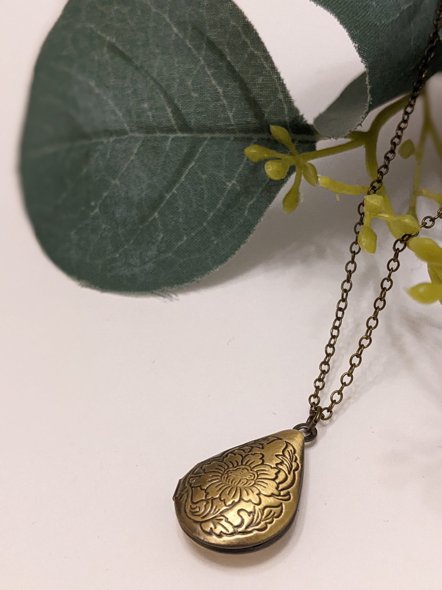 Teadrop Locket Necklace