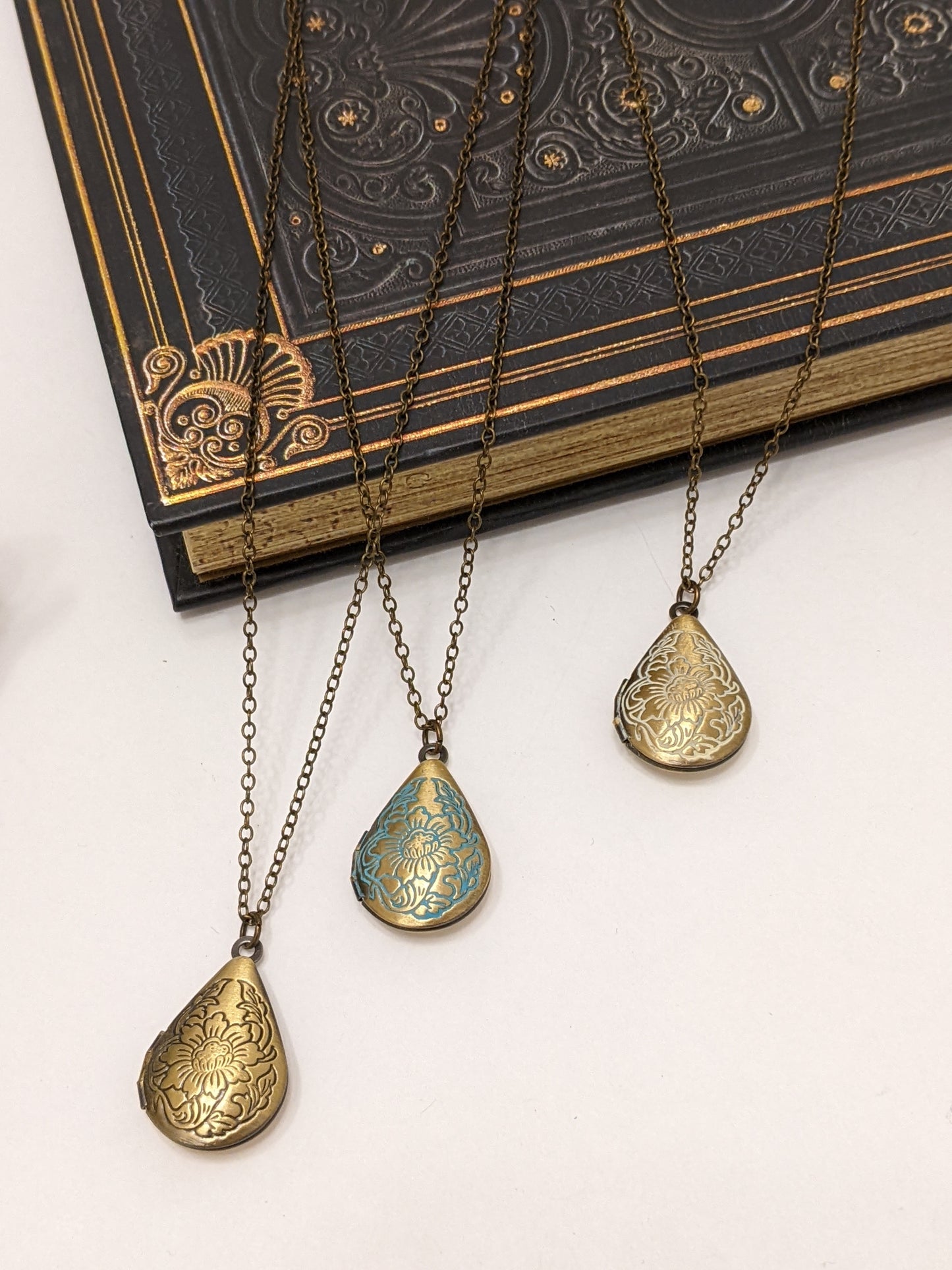 Teadrop Locket Necklace