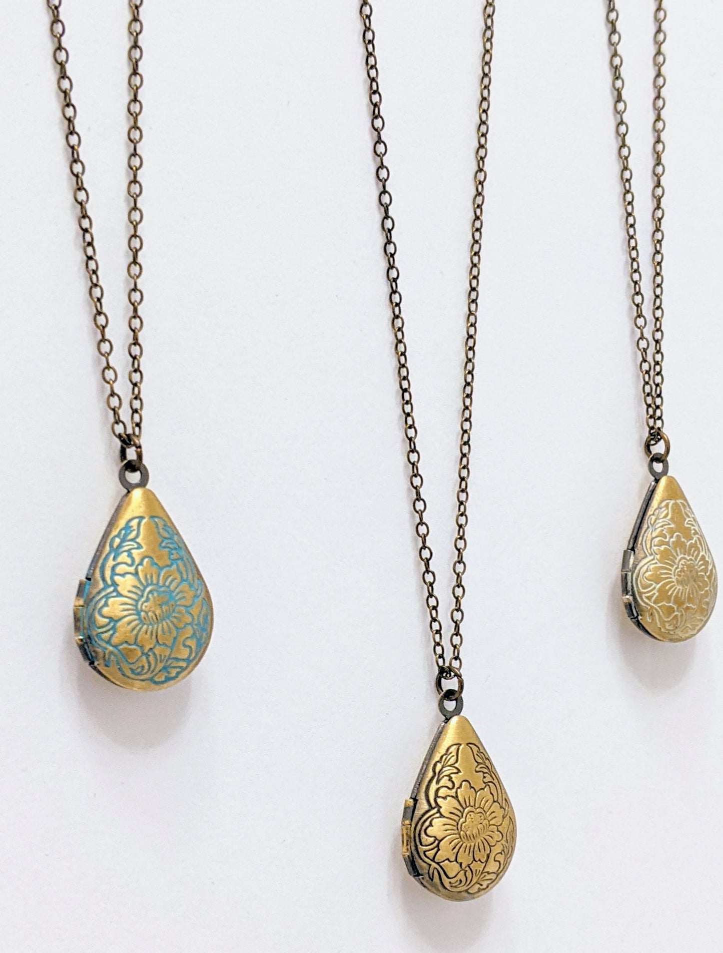 Teadrop Locket Necklace