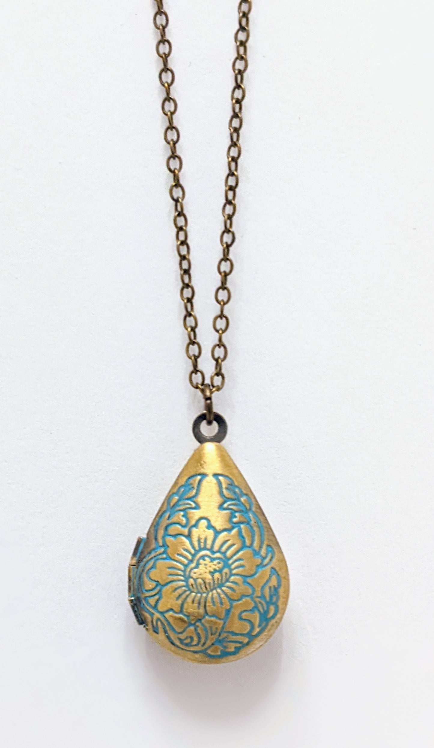 Teadrop Locket Necklace