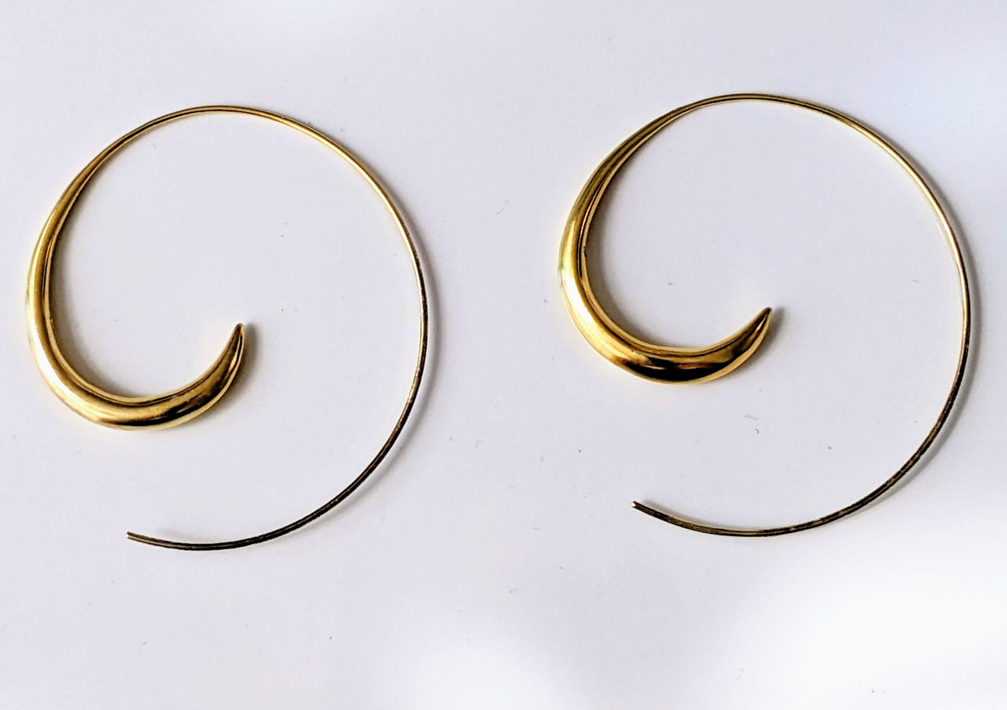 Gold Plated Spiral Hoop - XL