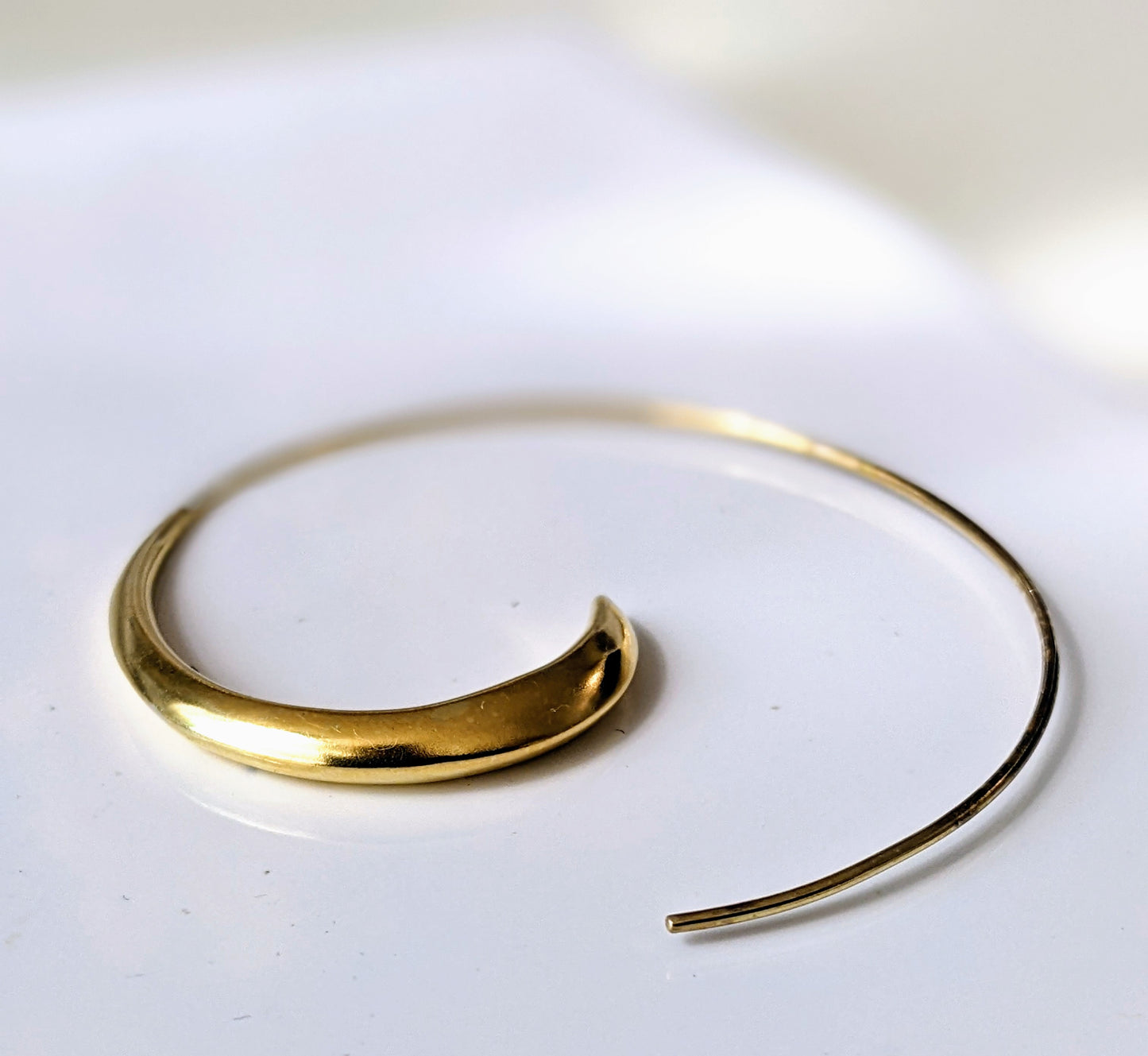 Gold Plated Spiral Hoop - XL