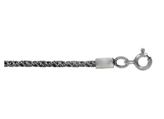 Silver Rope Chain Oxidized