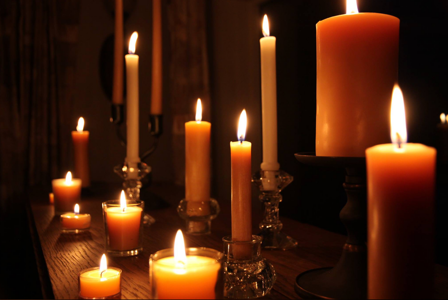 Natural Beeswax Honey Candle Column 6"