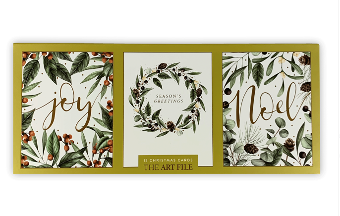 Frosted Botanics Christmas Cards - box of 12