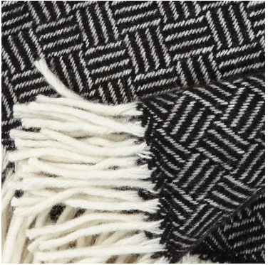 Samba Wool Throw- Black & White