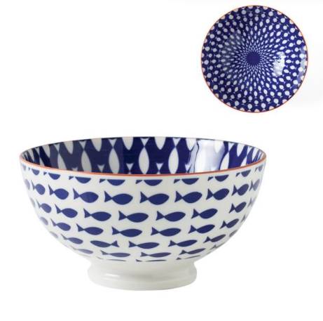 Fish Porcelain 22 oz 6" Diameter Bowl