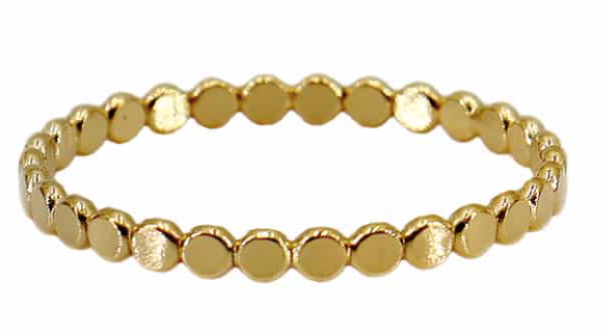 Gold Flat beaded ring