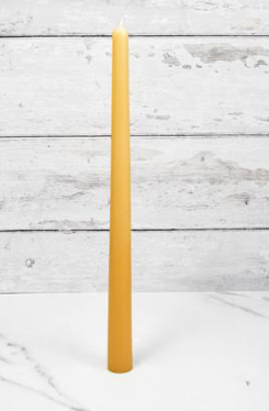 12 Inch Natural Taper Beeswax Candle