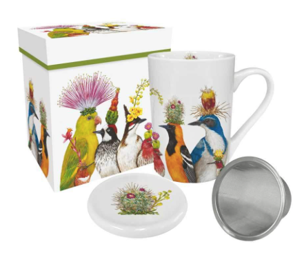 The Entourage Gift-Boxed Tea Mug with Lid & Strainer