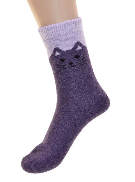 Cat Socks- Purple