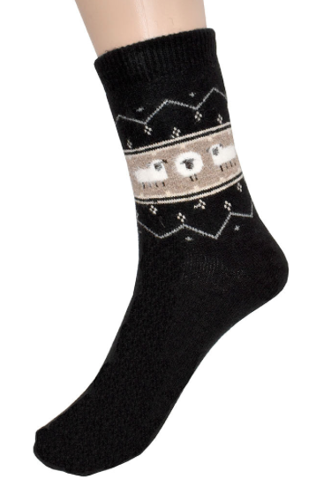 Bo Peep Sheep Socks- Black