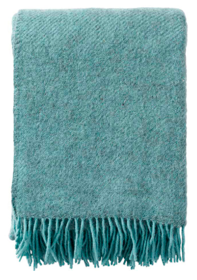 Gotland & Lambswool Throw- Turquoise