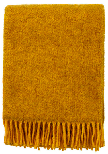 Gotland & Lambswool Throw- Yellow