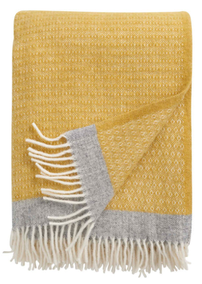 Harald Yellow Eco Lambswool Throw