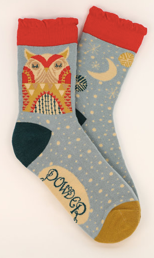 Owl by Moonlight Ankle Socks - Ladies