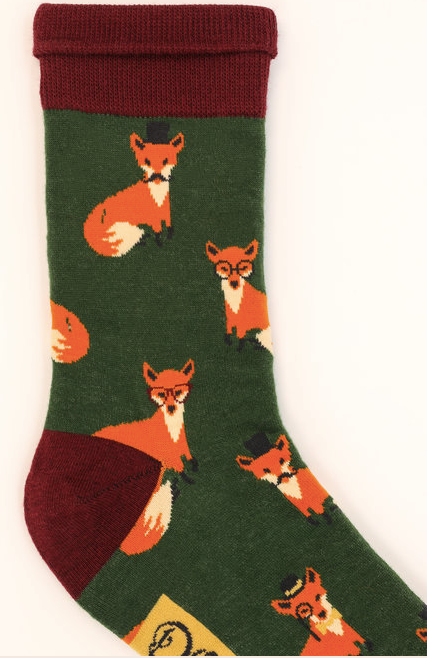 Men's Esteemed Fox Print Socks