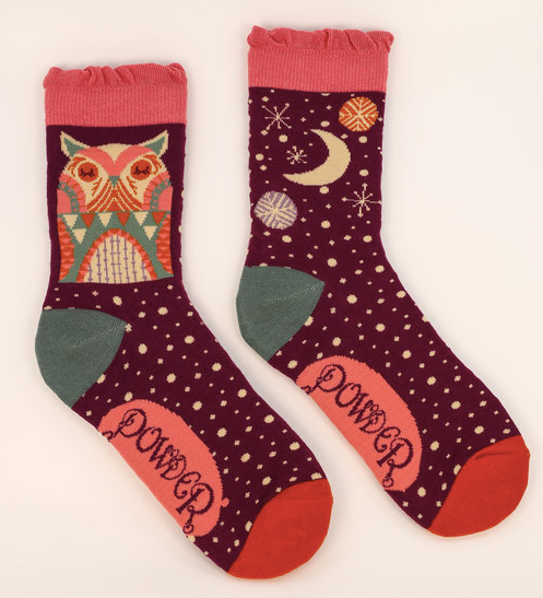 Owl by Moonlight Ankle Socks - Grape- Ladies