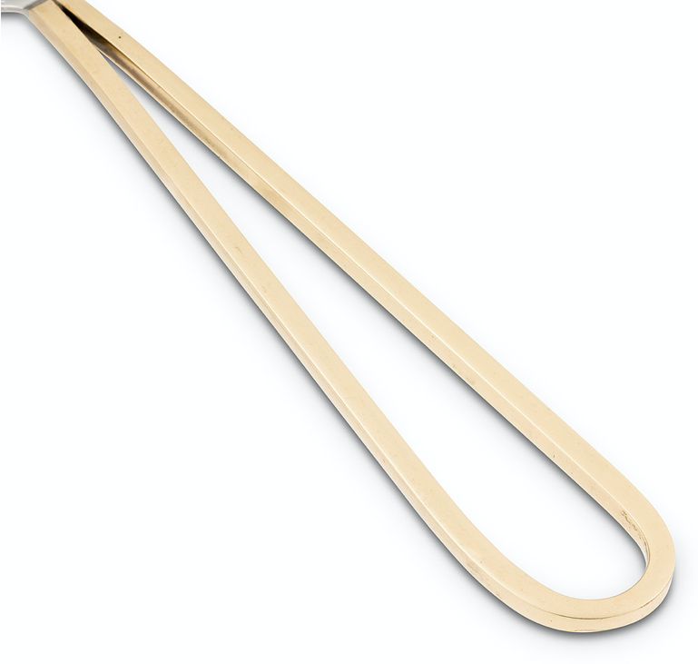 Loop Handle Salad Servers- Gold