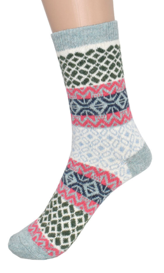 Light Blue Winter Sock- Ladies