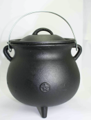 CAULDRON POTBELLY PENTACLE 7.75 inch