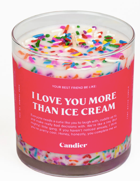LOVE YOU MORE ICE CREAM CANDLE