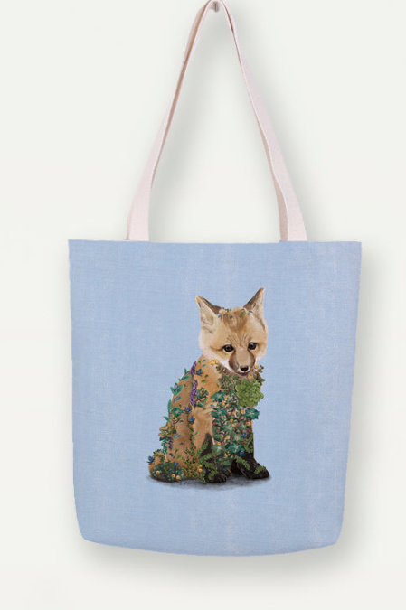 Floral Fox Tote