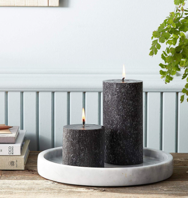 Black Beeswax Pillar