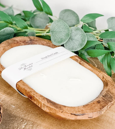 Lake Huron Sunset Candle Reclaimed wood bowl