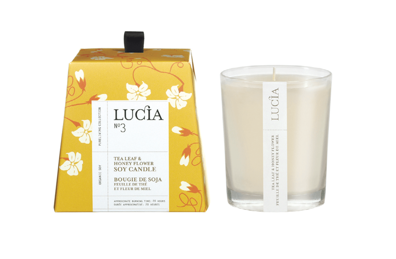 Tea Leaf & Honey Flower Soy Candle