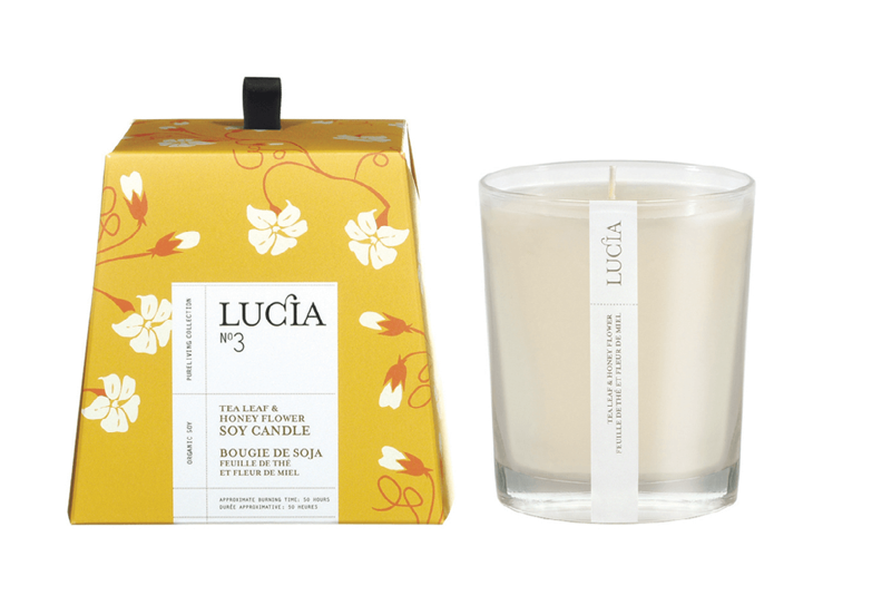 Tea Leaf & Honey Flower Soy Candle