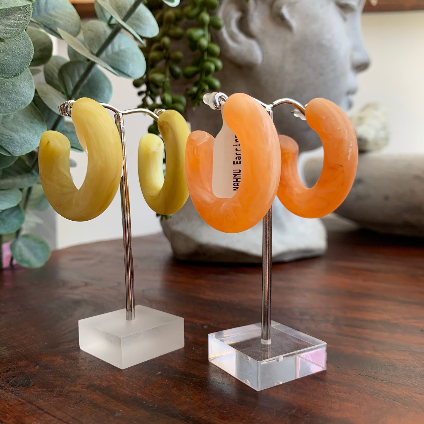 Resin Hoop Earring