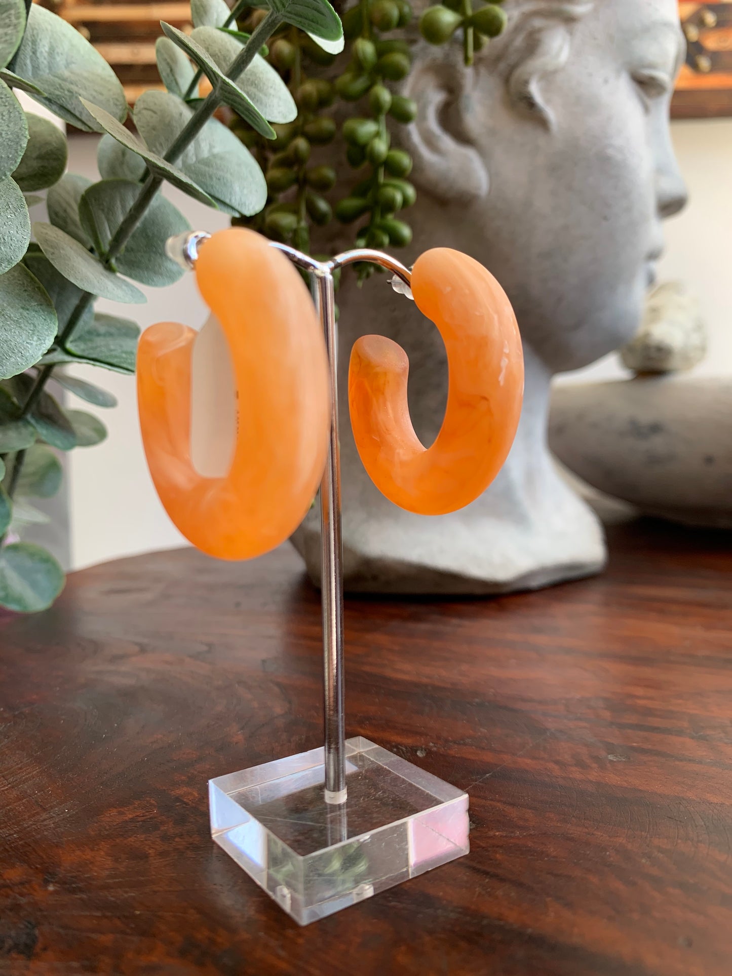 Resin Hoop Earring