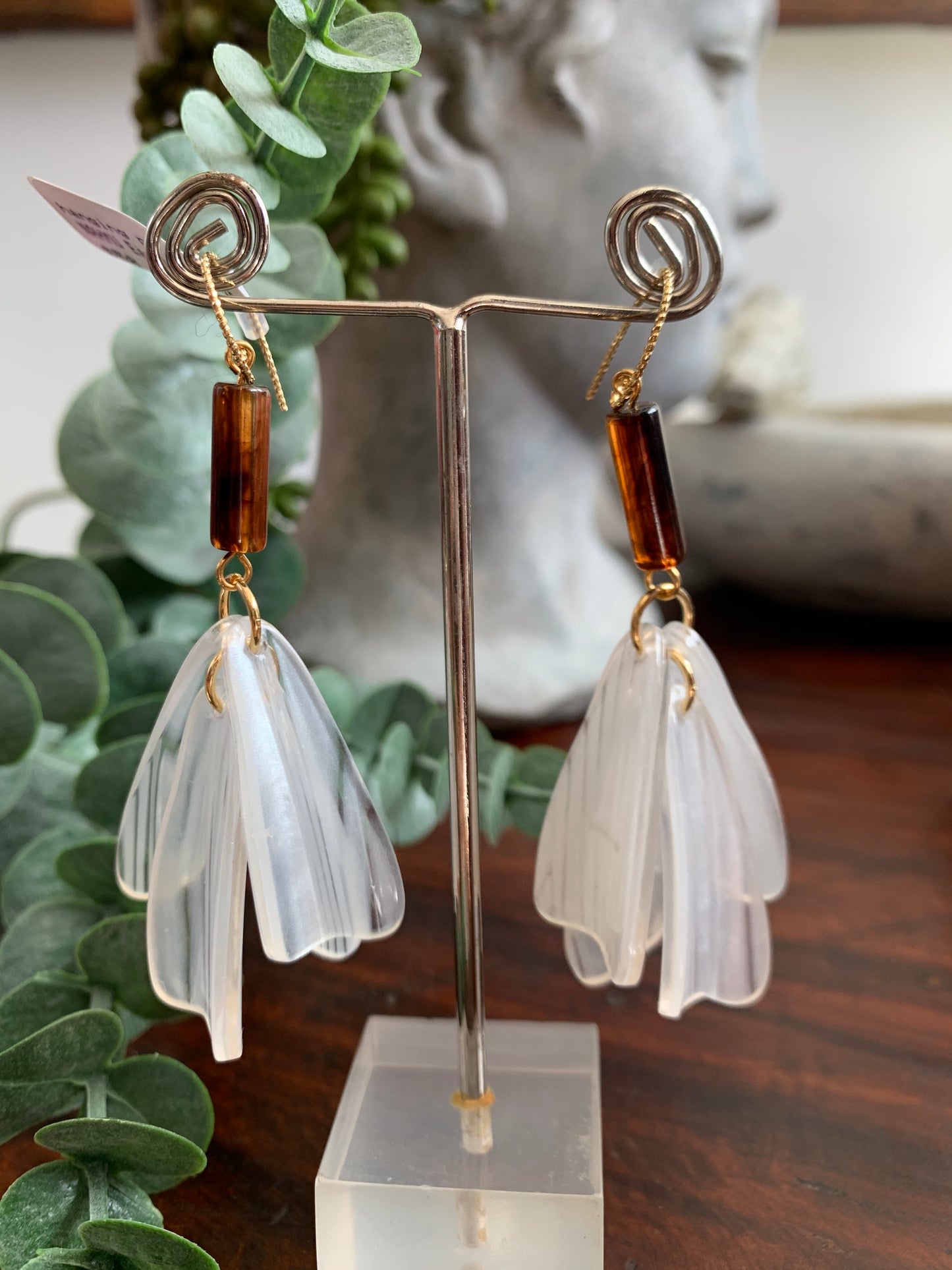 Drop Acrylic Marbled Earrings