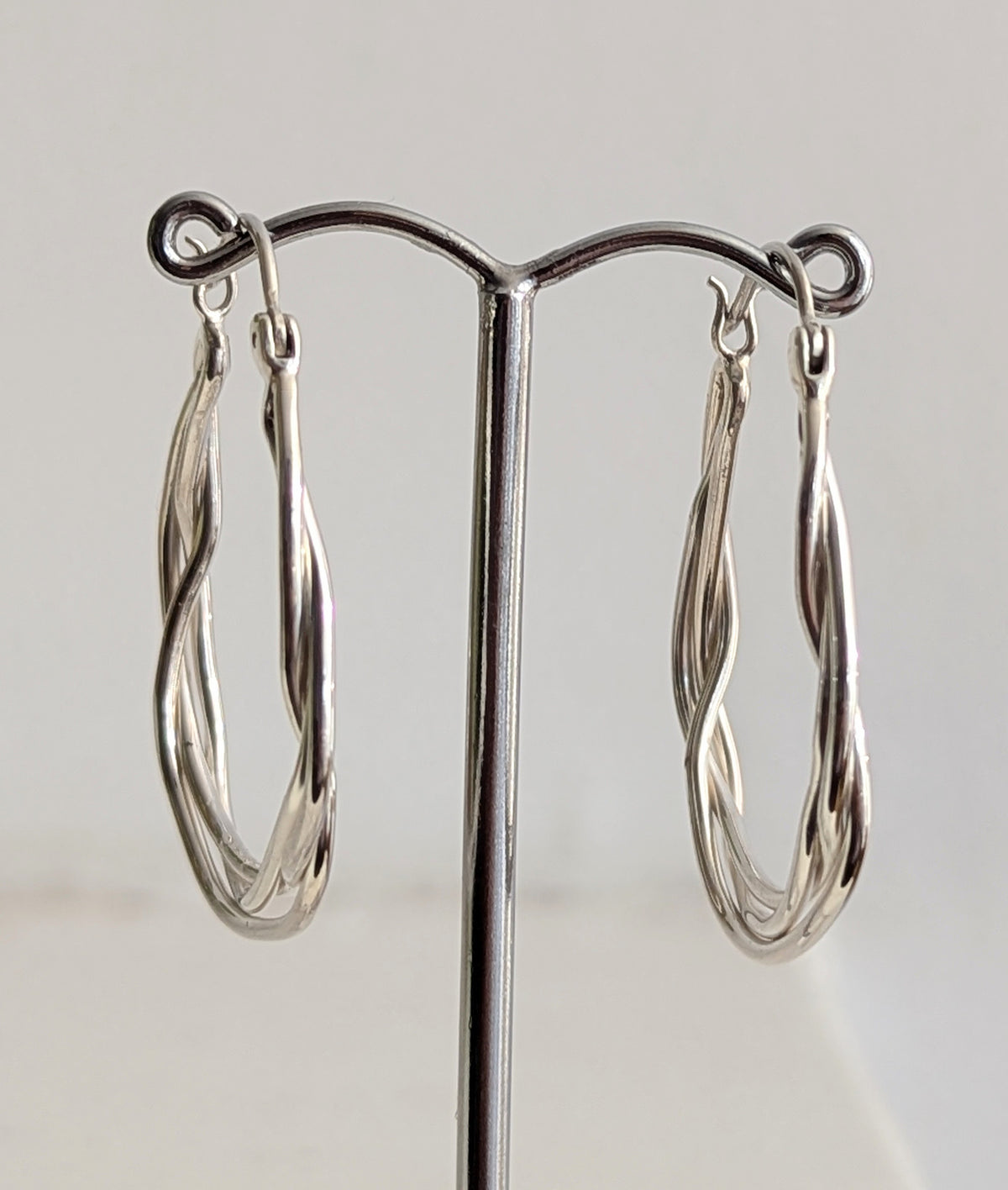 Trio Strand Twist Hoop