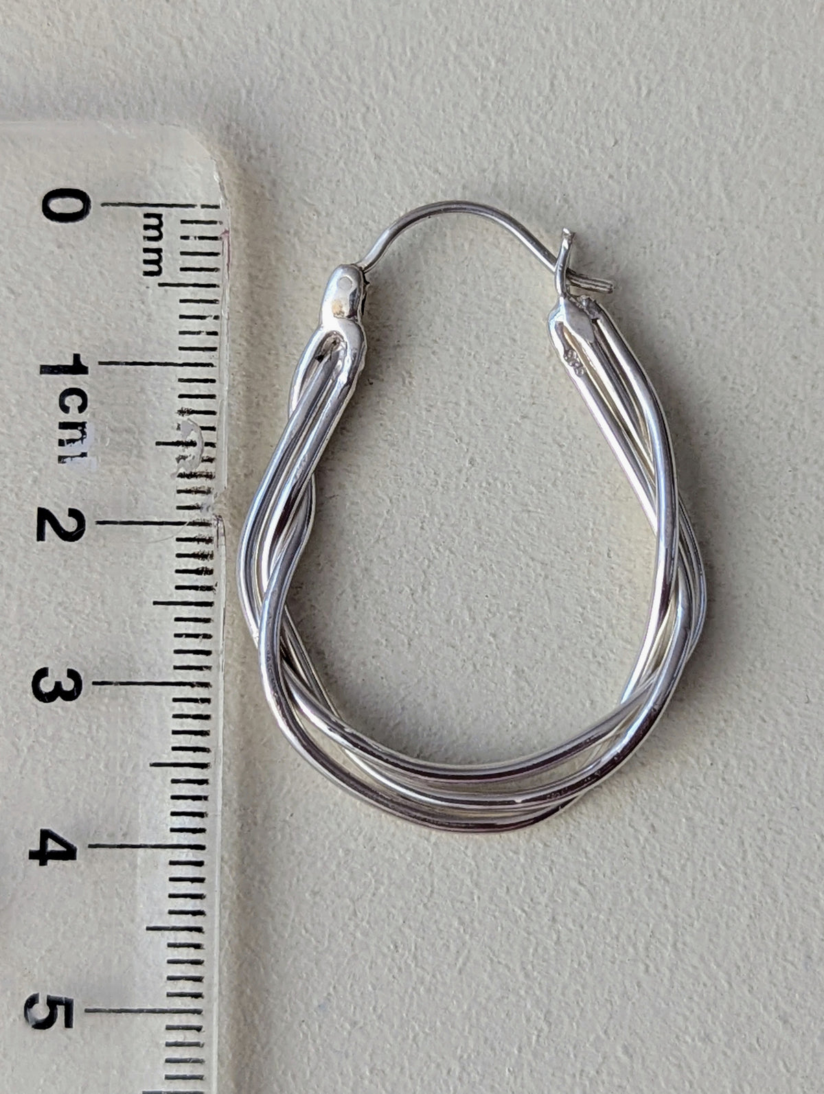 Trio Strand Twist Hoop
